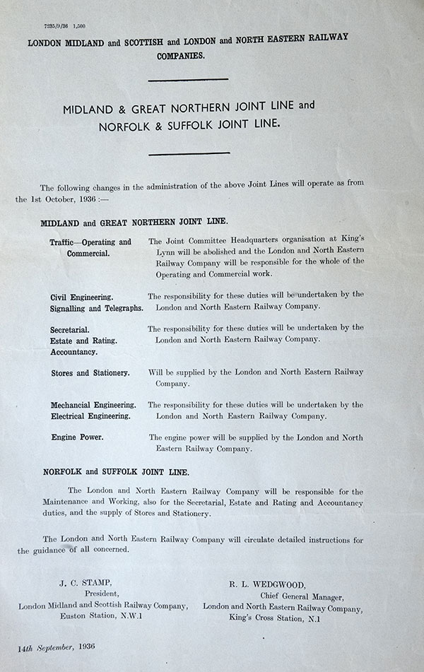 LNER takeover 1936