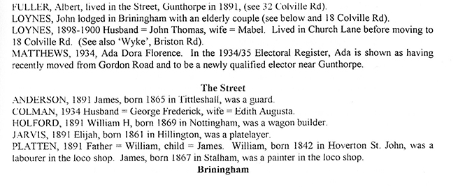Briningham survey