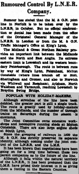 LNER Control Rumour