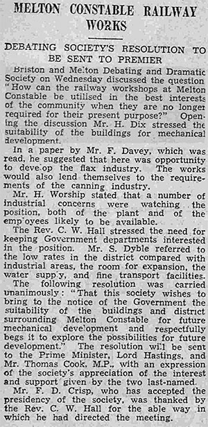 Melton Resolution 6th November 1936