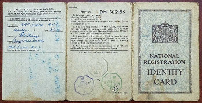 Albert Moprgan ID card