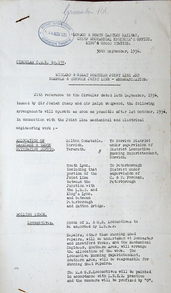 LNER takeover 1936