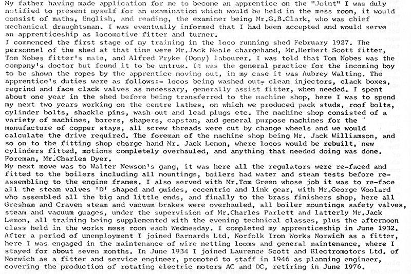 D. R. Massingham memories