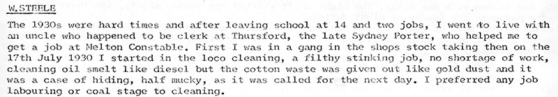 W. Steele memories