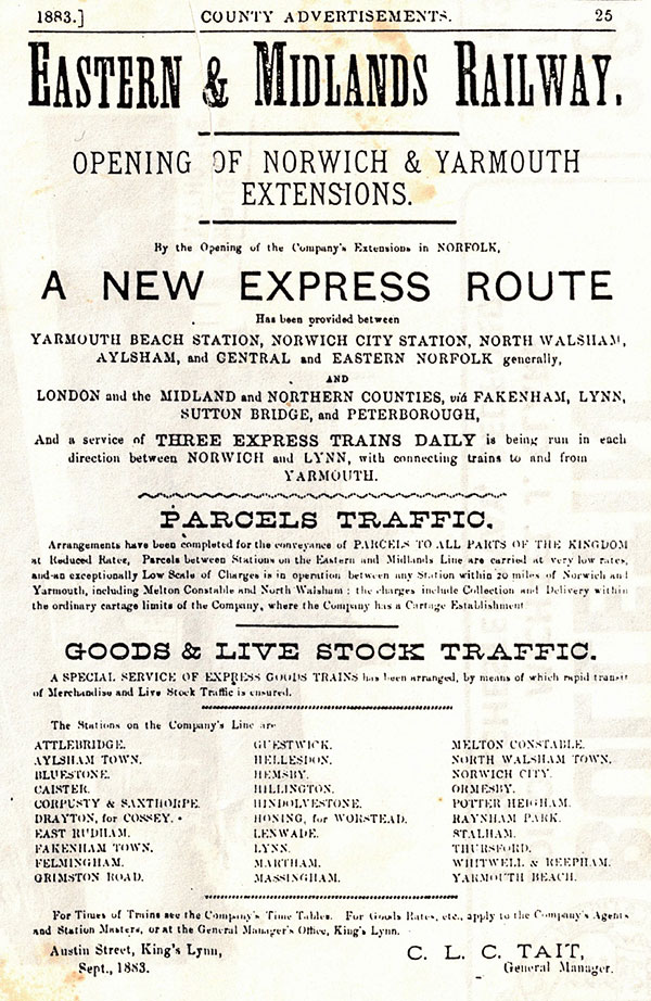 E&M new routes 1883