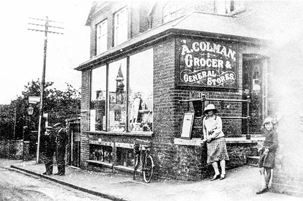 Arthuir Colman's groery store, Briston Road c.1930