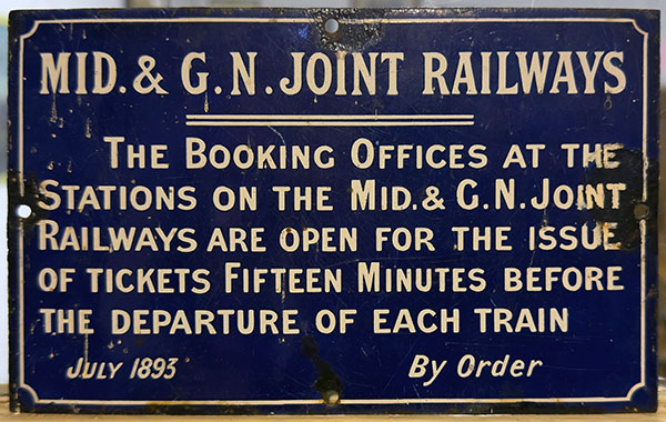 Booking Office sign