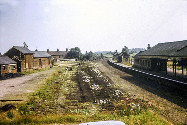 Goods shed and paltform Thursday 12th August 1965