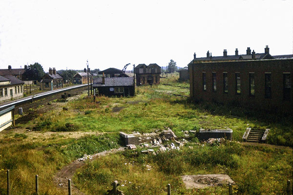 Platform, turntable foundations and engine shed Thursday 12th August 1965