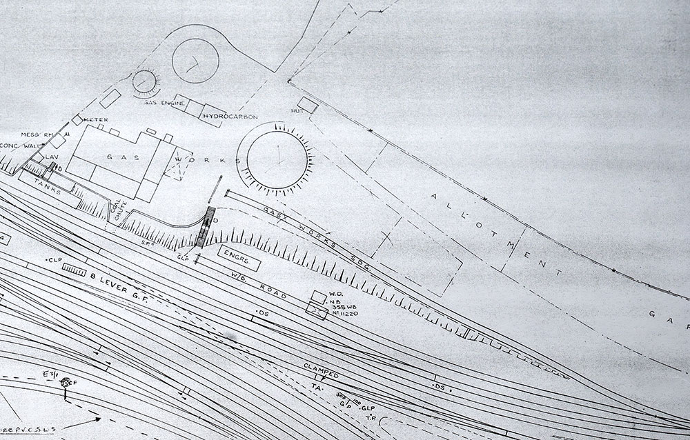 Gasworks map 29th May 1959