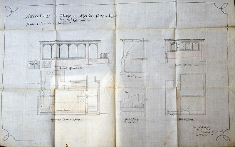 A. Colman shop plans 13th November 1896