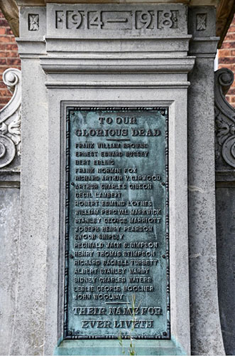 War Memeorial names